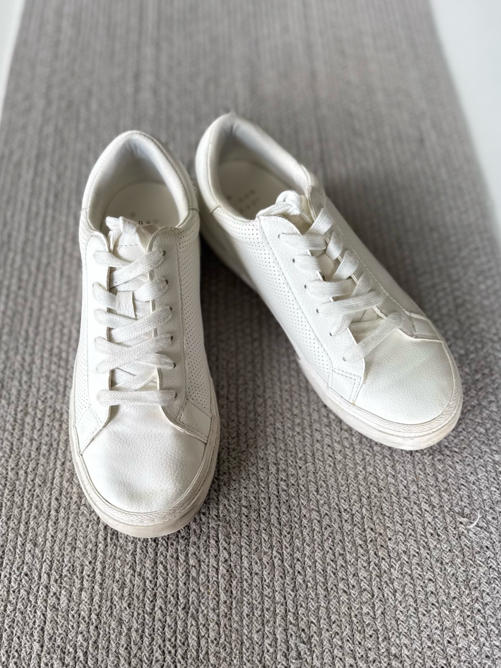 A New Day White Perforated Sneaker Tennis Shoes Size 7